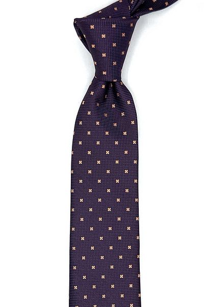 Kravatkolik Sk7966 Model Slim Fit Plum Patterned Tie