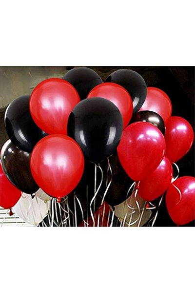renk party 12 Inch Metallic Red Balloon - 10 Pieces