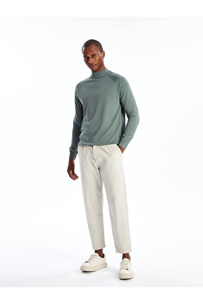 LC Waikiki Ανδρικό πλεκτό πουλόβερ με μακρυμάνικο μισό ζιβάγκο LCW Vision