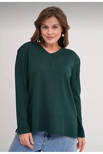 Yakalaa سترة تريكو على شكل حرف V