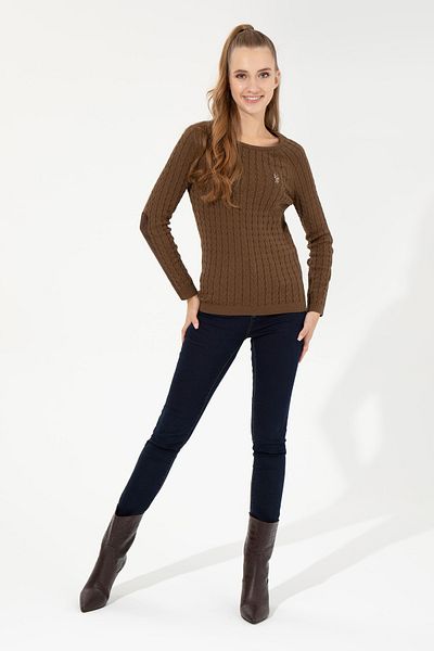 U.S. Polo Assn. Γυναικείο πουλόβερ Coconut Basic