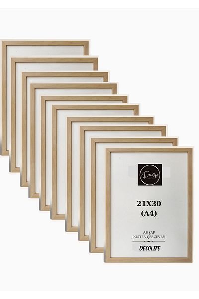 decolife 10-Piece A4 Frame, Document Frame, Diploma, Certified, Photo Frame, Picture Frame, 21X30