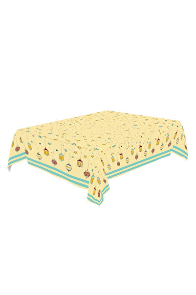 Parti Atölyesi 120*180 Cm Ebatında Cartoon Ramazan Masa Örtüsü Nonwowen Kumaştır
