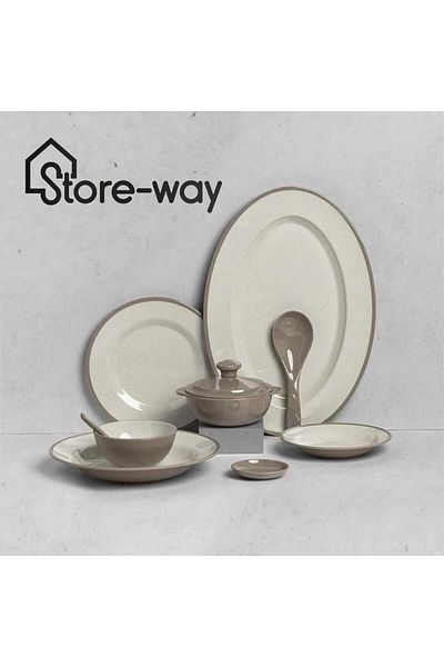 Storeway 40 Pcs Melamine Dinner Set