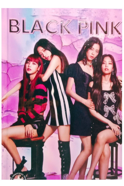 booddie Black Pınk Temalı Black Pınk Kalın Kaliteli Parlak Kapak Çizgili Günl...