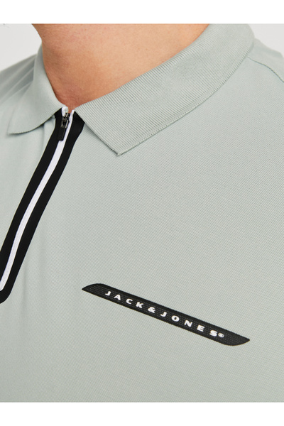 Jack & Jones Men's Gray Large Size Tshirt - Jack Jones Jcofusion Pique Ss Pls 12278562 -05