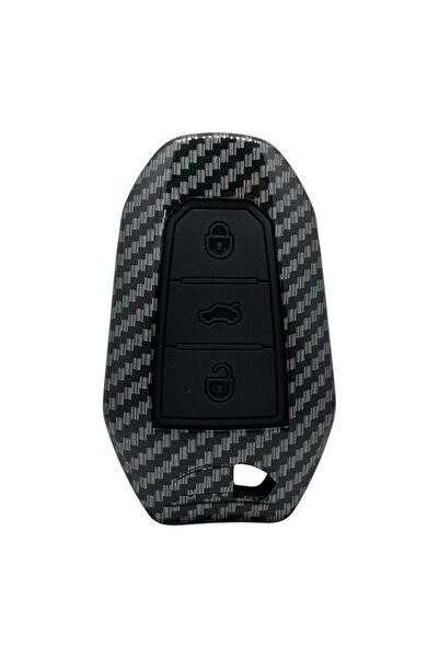 LUXE AKSESUAR Θήκη από ίνες για κουμπιά Smart 3 της Opel, συμβατή με Peugeot ...