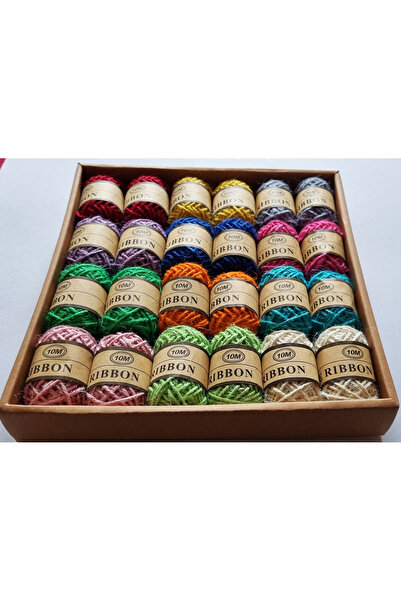 Modellino 24'lü Jute Ribbon Yumak Jüt İp Kendir İp 10m