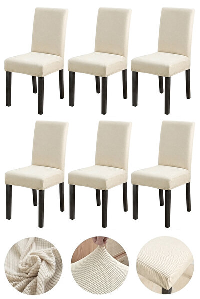 Bumedo غطاء كرسي مرن من قماش الخيزران نانو ليكرا قابل للغسل مكون من 6 قطع (6 ...