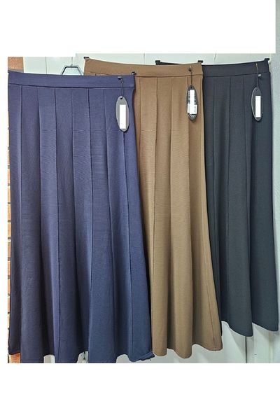 N.Y.YILDIZ Star New 1,Sinif - Plus Size Scuba Skirt with Stretch and Split Elastic
