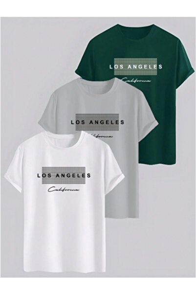 MOONBULL Ανδρικό μπλουζάκι Los Angeles California με στάμπα oversize