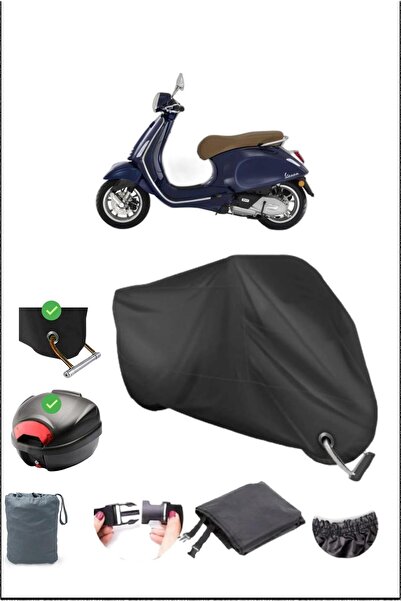 Breen قماش مشمع أسود مقاوم للماء متوافق مع قفل الحقيبة الخلفية من طراز VESPA ...