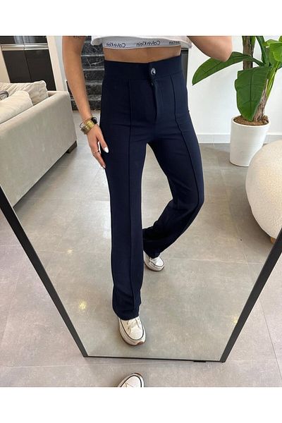 Simala Women's High Waist Full Lycra Crepe Fabric Pants