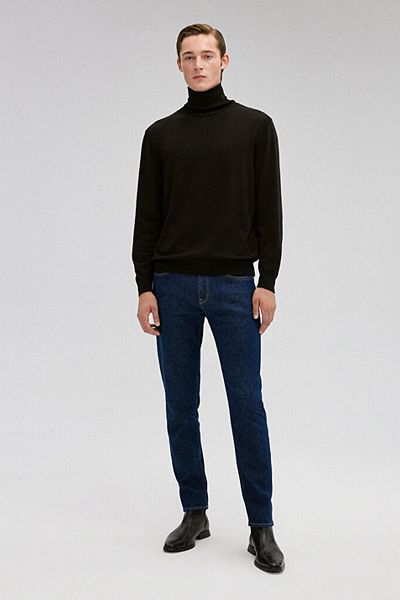 Mavi M0710127-900-Fw High Neck Sweater Black Men's Sweater
