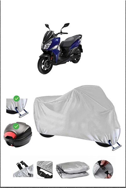 Breen SYM JET14 200İ ABS ARKA ÇANTA KİLİT UYUMLU SU GEÇİRMEZ MOTOSİKLET BRANDASI-GRİ