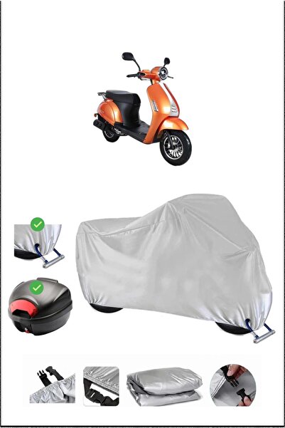 Breen KUBA BLUEBERRY ARKA ÇANTA KİLİT UYUMLU SU GEÇİRMEZ MOTOSİKLET BRANDASI-GRİ