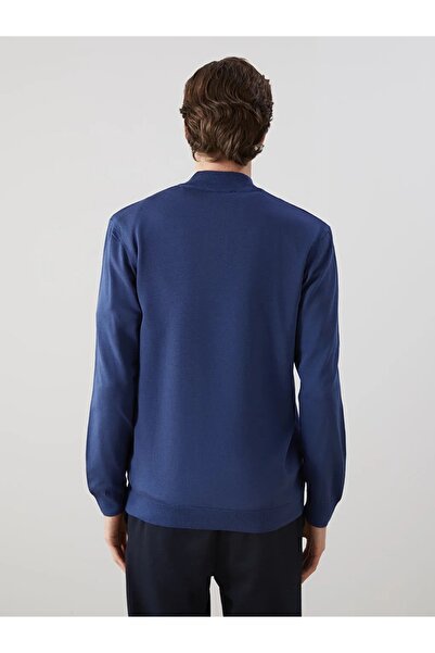 LC Waikiki LCW Vision İndigo Dik Yaka Uzun Kollu Erkek Triko Kazak