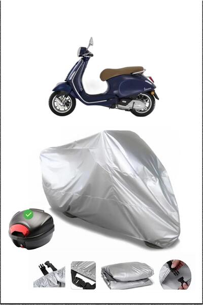 Breen VESPA Primavera150 ARKA ÇANTA UYUMLU GRİ SU GEÇİRMEZ BRANDA (MOTOSİKLET)