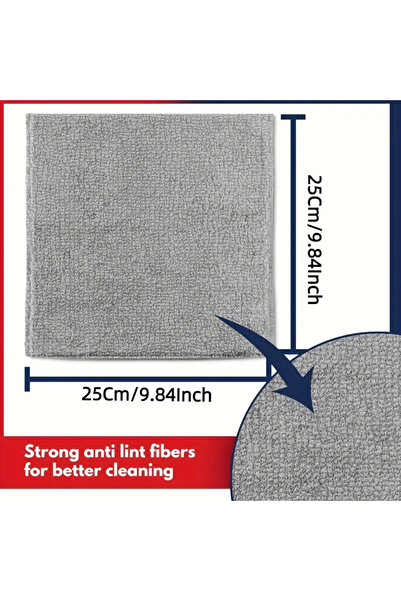 İthal 3 Adet 25x25 Mikrofiber Çizilmez,Hızlı Kuruyan, Süper Emici Oto Detaylandırma ve Parlatma Bezleri