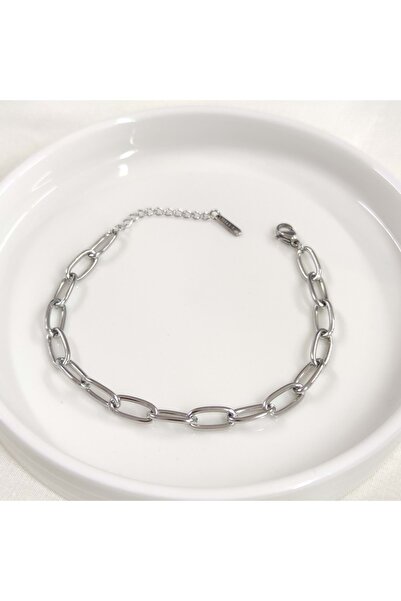 Güler Yüzlü Silver اسوارة ستيل 18 سم + 4 سم - ابيض