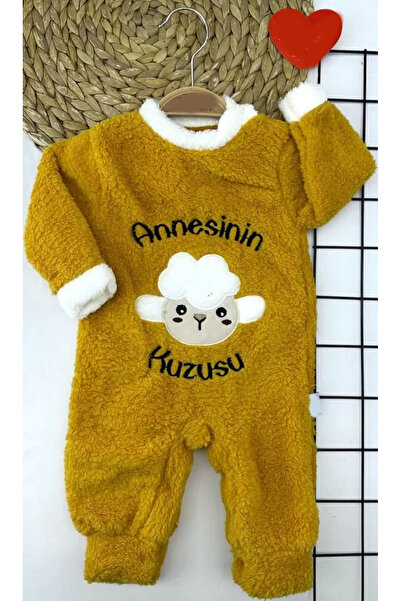 İsmiyle Al 3-6-9-12 Months Lamb Feather Fabric Mother's Lamb Embroidered Baby...