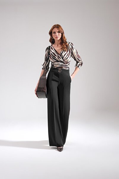 EXPLOSION Gold Logo Aksesuarlı Bol Paçalı Pantolon