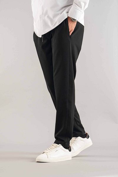 bombe Ανδρικό παντελόνι Jogger με κορδόνι σε μαύρο χρώμα