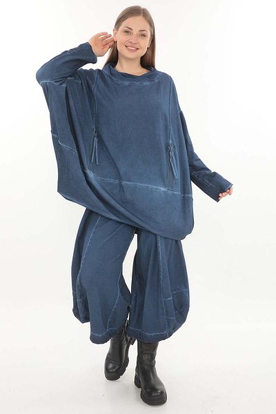 Zedd+ Plus 23655 Model Navy Blue Tunic