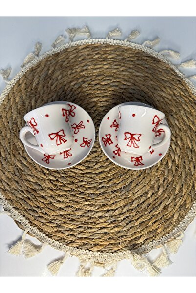 shop Fiyonk El Yapımı Seramik Kahve Fincan Seti 2 Kişilik - 4 parça