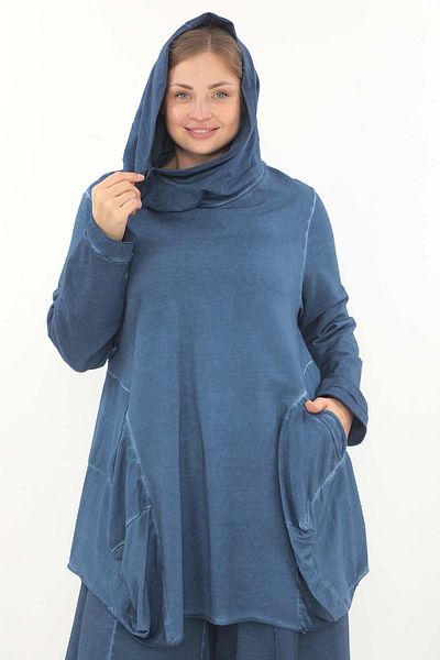 Zedd+ Plus 23581 Model Tunic - Navy Blue