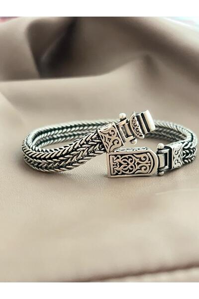 ELWEUS JEWELLERY GOLD Uzak Şehir Dizi Cihan Albora Gümüş Erkek Bileklik 925 Ayar Hediye