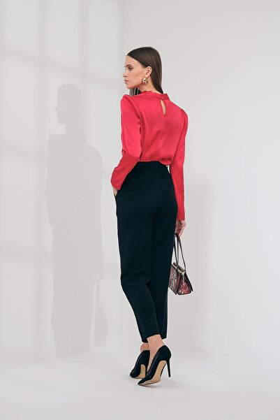 EXPLOSION Gold Düğmeli Pilili Pantolon