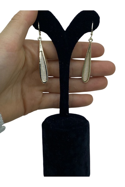 Asil Tasarım Antialerjik kaplama damla model tanturlu küpe