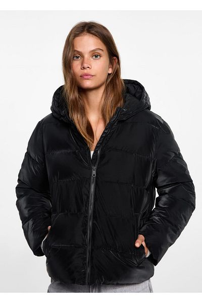 Mango Teen Quilted Hooded Anorak