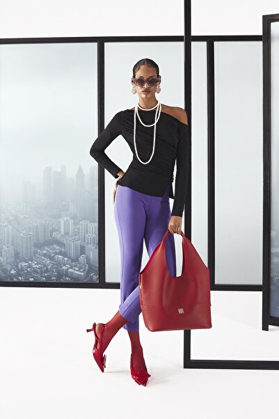 EXPLOSION Gold Logo Aksesuarlı Dar Paça Pantolon