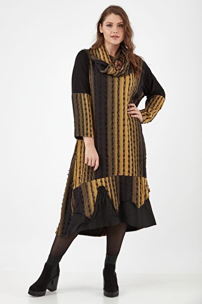 Zedd+ Plus فستان 19523 زعفران