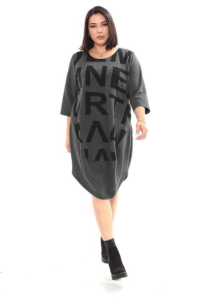 Zedd+ Plus Gray 22577 Model Dress