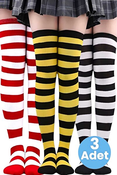 Trenderrs Жіночі колготки з товстою смужкою, 3 пари