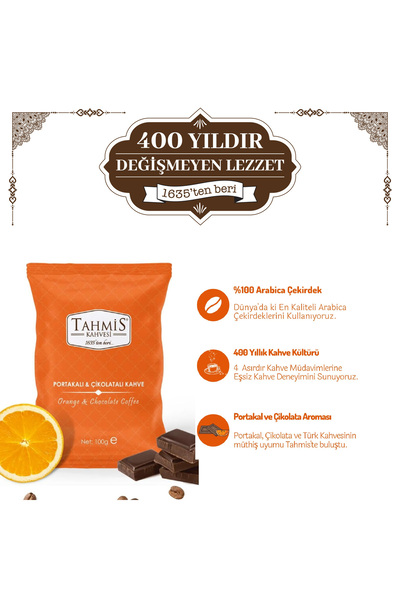 Tahmis Portakallı Çikolatalı Türk Kahvesi 100 Gr