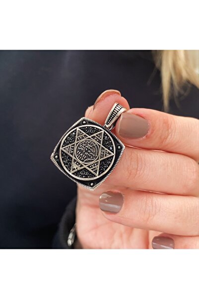 simurg jewellery SÜLEYMANIN MÜHRÜ GÜMÜŞ ERKEK KOLYE UCU