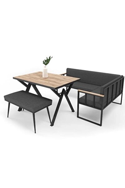 Home MASALI MUTFAK KÖŞE KOLTUK TAKIMI PUFLU GRİ