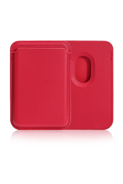 HEPTEKİLETİŞİM Red Magnetic Cardsafe Card Holder