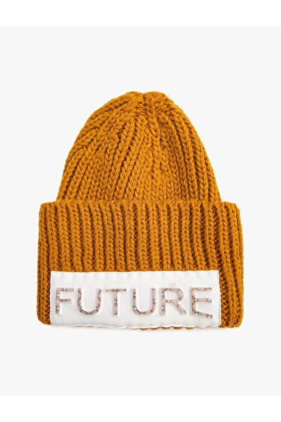 Koton Yazılı Baskılı Bere