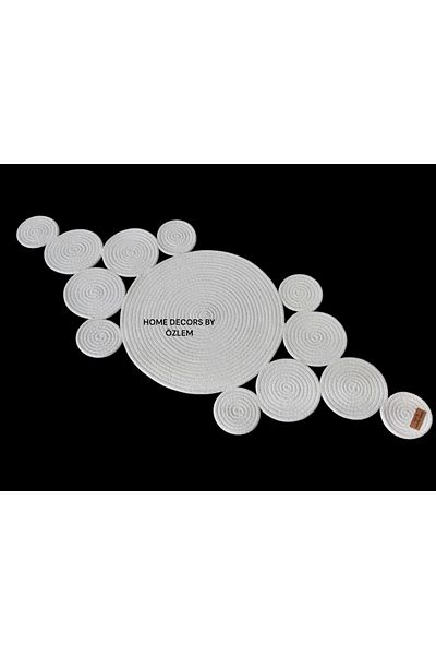 home decors by özlem Wicker Decorative Cover - Kitchen and Living Room Presentation, Coffee Table Console Cover - 82X30Cm