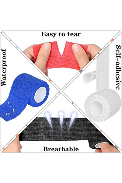 Ortholand COBAN BANDAJI kendinden yapışkanlı 5 CM X4.5 MT BEYAZ RENK [ 5 ADET ]