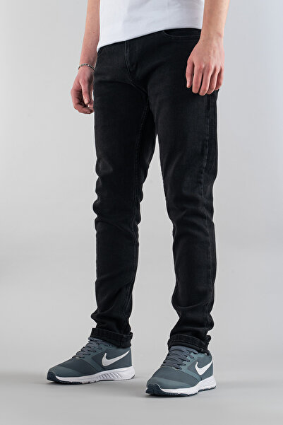 bombe Erkek Füme Slim Fit Rahat Likralı Kot Pantolon