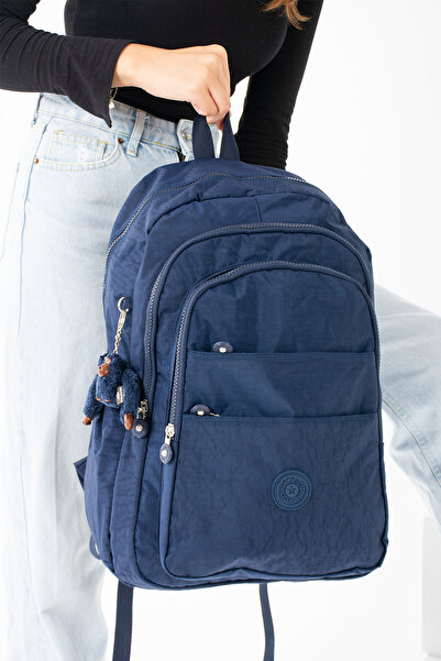 RKY SERENITY Водонепроникна тканина Клінкір Великий розмір Ультралегкий Крінкіл Ноутбук з відділеннями Шкільний та повсякденний рюкзак