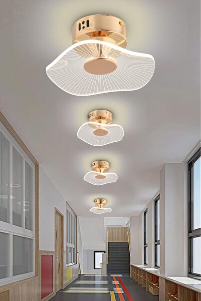 Fico Home Luxury Exclusive Plafonyer Tavan Led Avize Jellyfish Gold Sarı Ledl...
