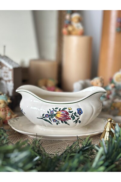 Villeroy & Boch Villeroy Boch Alt Strassbourg Porselen Çiçek Desenli Sosluk T...