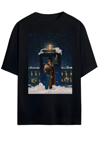 MAGORS DOCTOR WHO TASARIMLI UNISEX OVERSIZE PAMUKLU TSHIRT